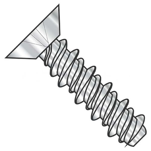 Usa Industrials Self-Drilling Screw, #4-24 x 1/4 in, Plain 18-8 Stainless Steel Flat Head Phillips Drive BULK-SCRW-12818 - main